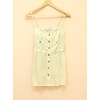 **ส่งฟรี!! (ของแท้) XXI FOREVER21 เสื้อสายเดี่ยว สายเปีย สีน้ำตาลครีม