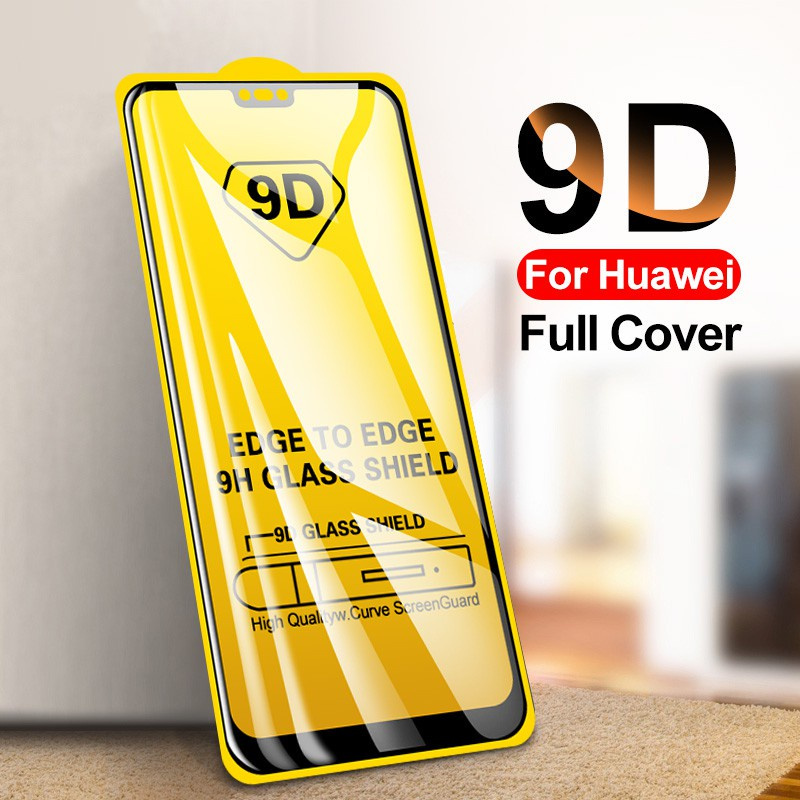 9D Full Glue Cover Screen Protector Huawei Y5P Y6P Y7P 2020 P40 P20 Pro Lite Nova 7i 5T 3i Nova 2i Y9 Prime 2019 Y6 Pro 2019 P20 P30 Lite Y9S