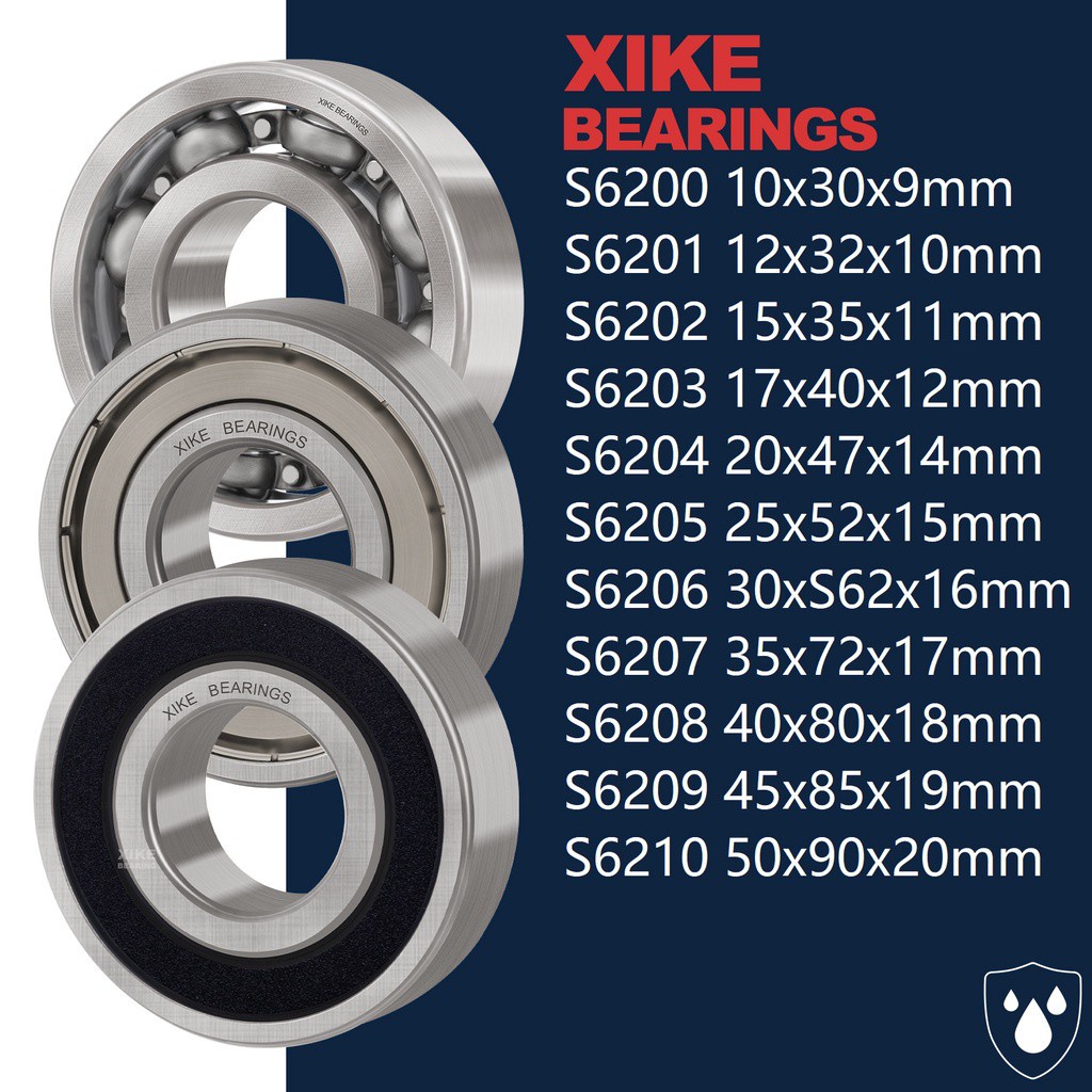 XiKe S6200 S6201 S6202 S6203 S6204 S6205 S6206 S6207 S6208 S6209 S6210 2RS/ZZ/OPEN