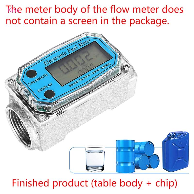 kiss Turbine Flow Meter Module Electronic Digital Flow-Meter Accessories Parts Liquid Water Fuel Gasoline 1 Inch Durable