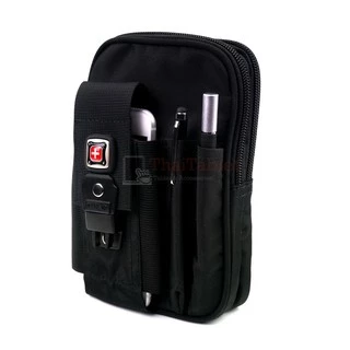DAKAR (013) กระเป๋าคาดเอว แนวตั้ง ใส่มือถือขนาด 5 - 5.7 นิ้ว ขนาด 16 x 11 ซม.
