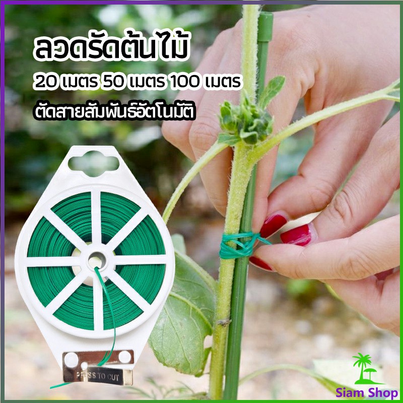 Siam ลวดรัดต้นไม้ ลวดดัดกิ่ง เนคไททำสวน ลวดมัดสายไฟ ลวดอเนกประสงค์ gardening tie