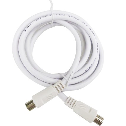 สายคอนโด สายเคเบิล สายอากาศทีวี 2m/ 3m / 5m / 10m / 15m สายเสียบกำแพง หอพัก เข้าทีวี RG6 แจ็คตัวผู้สองข้าง