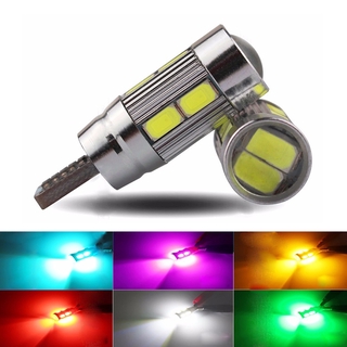 LEADTOPS 1 ชิ้น 5 วัตต์ T10 รถ Clearance ไฟแผ่นความกว้างสัญญาณ Xenon สีขาว LED CANBUS 10SMD 5730 เลนส์โปรเจคเตอร์
