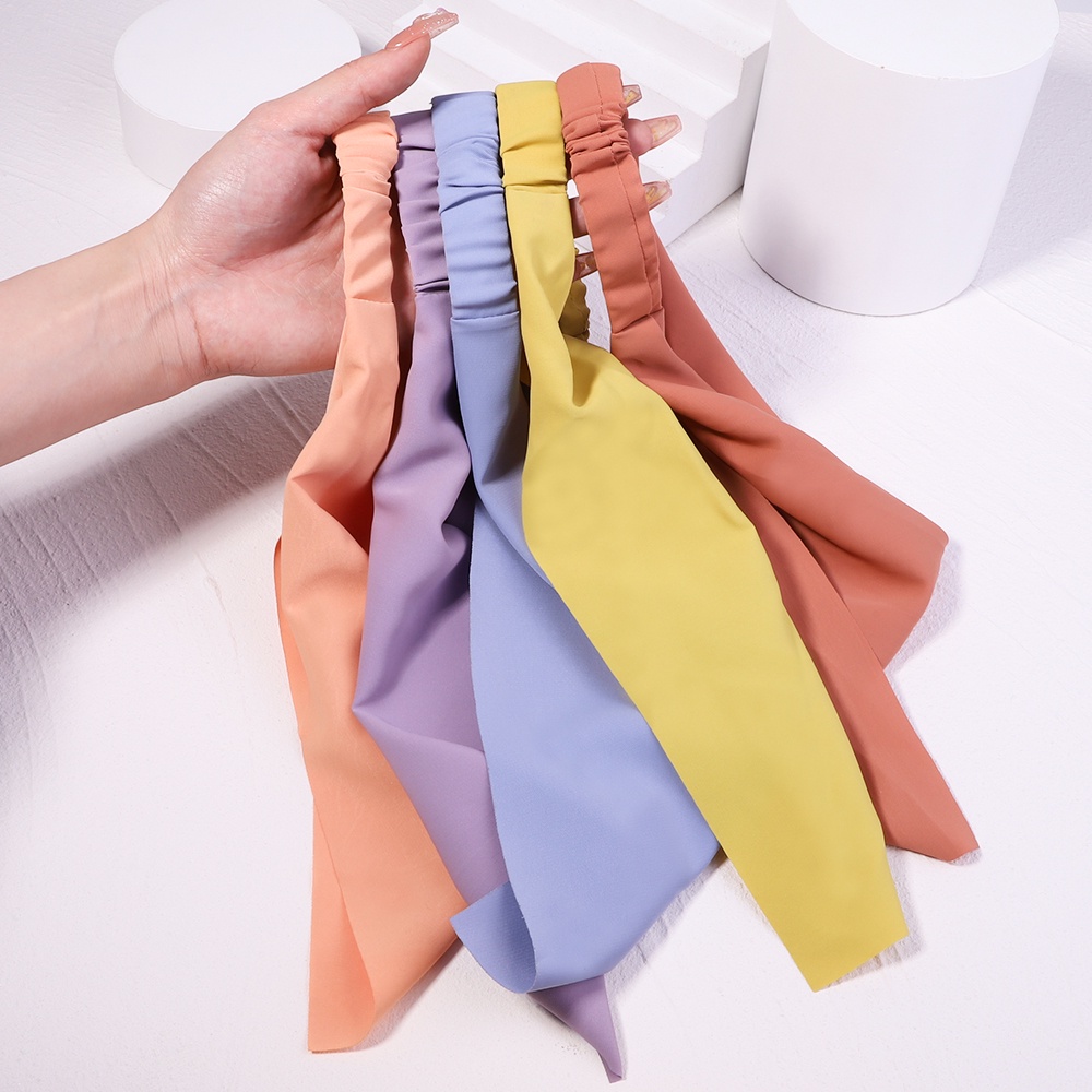 1 ชิ้น หวาน สีพื้น สามเหลี่ยม ผ้าพันคอผม สําหรับผู้หญิง เด็กผู้หญิง โบโฮ ยืดหยุ่น ที่คาดผม DIY ที่คาดผม ที่คาดผม เครื่องประดับผม