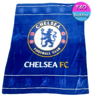 JHC ผ้าห่มขนสำลี ลิขสิทธิ์แท้ ลายเชลซี - Chelsea ManU Barcelona