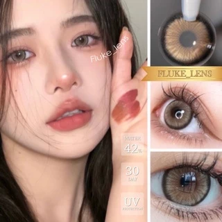 คอนแทคเลนส์ รุ่นตาไบรท์สวย 💖 Apple Bloom brown , gray 💖 Luxzylens ใส่สบายตามาก เลนส์กรองแสง ของแท้✅ Made in Korea