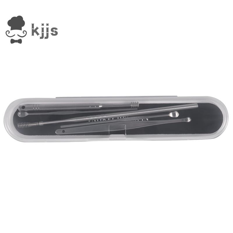 5 ชิ้น/เซ็ต Uni สแตนเลสเกลียว Ear Pick ช้อน Ear Wax Removal ทําความสะอาด Ear Care เครื่องมือความงามม