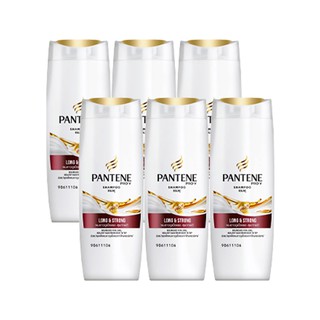 🔥HOT🔥 แพนทีน แชมพู ลองแอนด์สตรอง ขนาด 70 มล. แพ็ค 6 ขวด Pantene Shampoo Long &amp; Strong 70 ml x 6