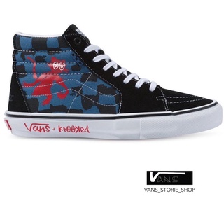 VANS SKATE SK8 HI KROOKED BY NATAS FOR RAY BLUE SNEAKERS สินค้ามีประกันแท้