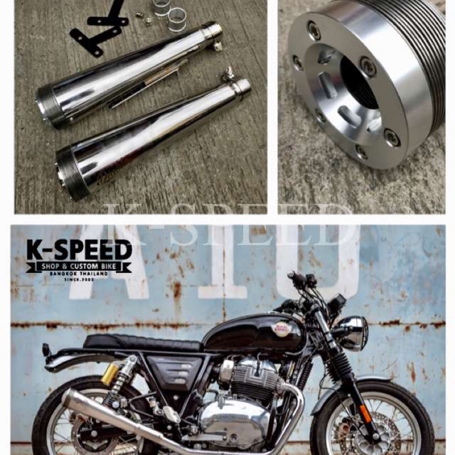 ช ดปลายท อแต ง Diablo Thunder J11c แบบ Slip On For Royal Enfield Intersepter650 Gt650 ส นค าแท จากk Speed Shopee Thailand