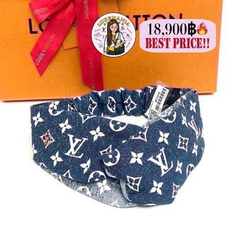 👜: New!! Louis Vuitton Monogram Jacquard Demin Bandeau Headband ‼️ก่อนกดสั่งรบกวนทักมาเช็คสต๊อคก่อนนะคะ‼️