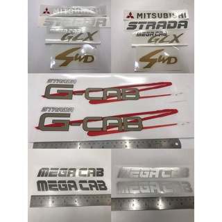 สติ๊กเกอร์ดั่งเดิมรถ ติดฝาท้ายกระบะ MITSUBISHI STRADA MEGA CAB GLX