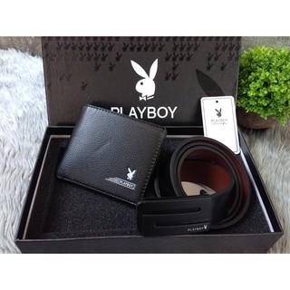 PLAYBOY LEATHER BELT &amp; WALLET VALUE PACK OEM FACTORY