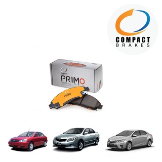 compact primo ผ้าเบรคหน้า ผ้าเบรคหลัง toyota altis ปี 2002-2020