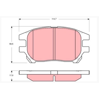 ผ้าดิสเบรคหน้า LEXUS RX300 MCU10 MCU15 1998-2003 HARRIER SXU10 ACU10 MCU10 1997-2003 GDB3379 TRW