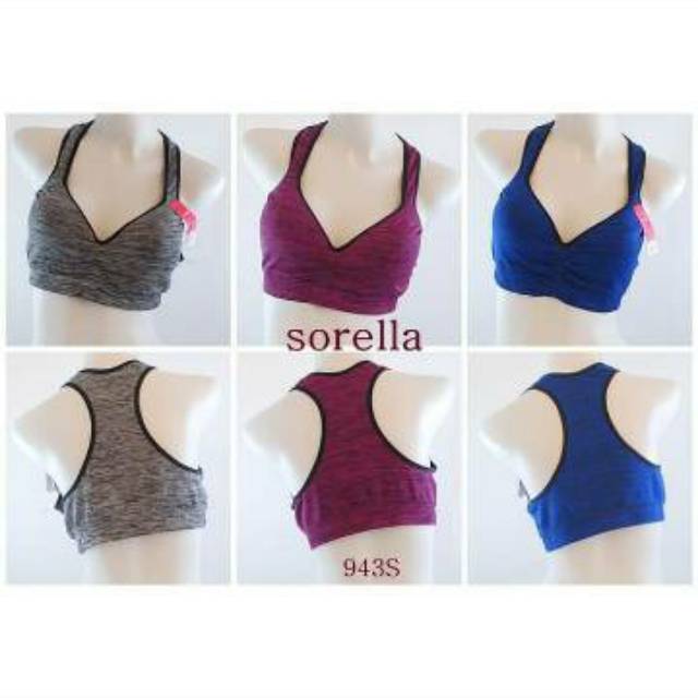 [SOLD INDIVIDUNALY] ชุดกีฬาไร้สายและชุดกีฬา SORELLA 943 และ FELANCY 258 SIZE ML FIT BRA 32B 32C 34B 