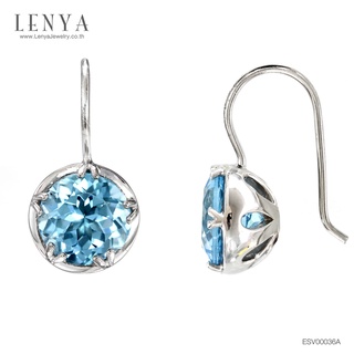 Lenya Jewelry ต่างหูพลอยบลู โทปาซ (Blue Topaz) สีฟ้าเสริมดวงเรื่องหน้าที่การงาน มีผู้สนับสนุนอุปถัมภ์ค่อยให้การช่วยเหลือ