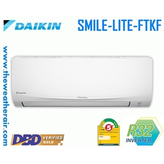 แอร์ Daikin INVERTER Wall Type เบอร์ 5 น้ำยา R32 รุ่น FTKF ขนาด 9,000BTU-20,500BTU