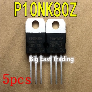 มอสเฟต P10NK80Z STP10NK80Z TO-220 800V 10A รับประกันคุณภาพ 5 ชิ้น