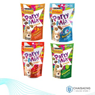 Purina Friskies Party Mix Cat Treats Crunch เพียวริน่า ฟริสกี้ส์ ปาร์ตี้ มิกซ์ ครั้นช์ แคททรีท 60 กรัม มี 4 รสชาติ