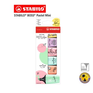 [Official Store] STABILO สตาบิโล Boss Pastel Mini ปากกา ปากกาเน้นข้อความ ปากกาไฮไลท์ ปากกาไฮไลต์ ชุด 6 สี (07/06-27)