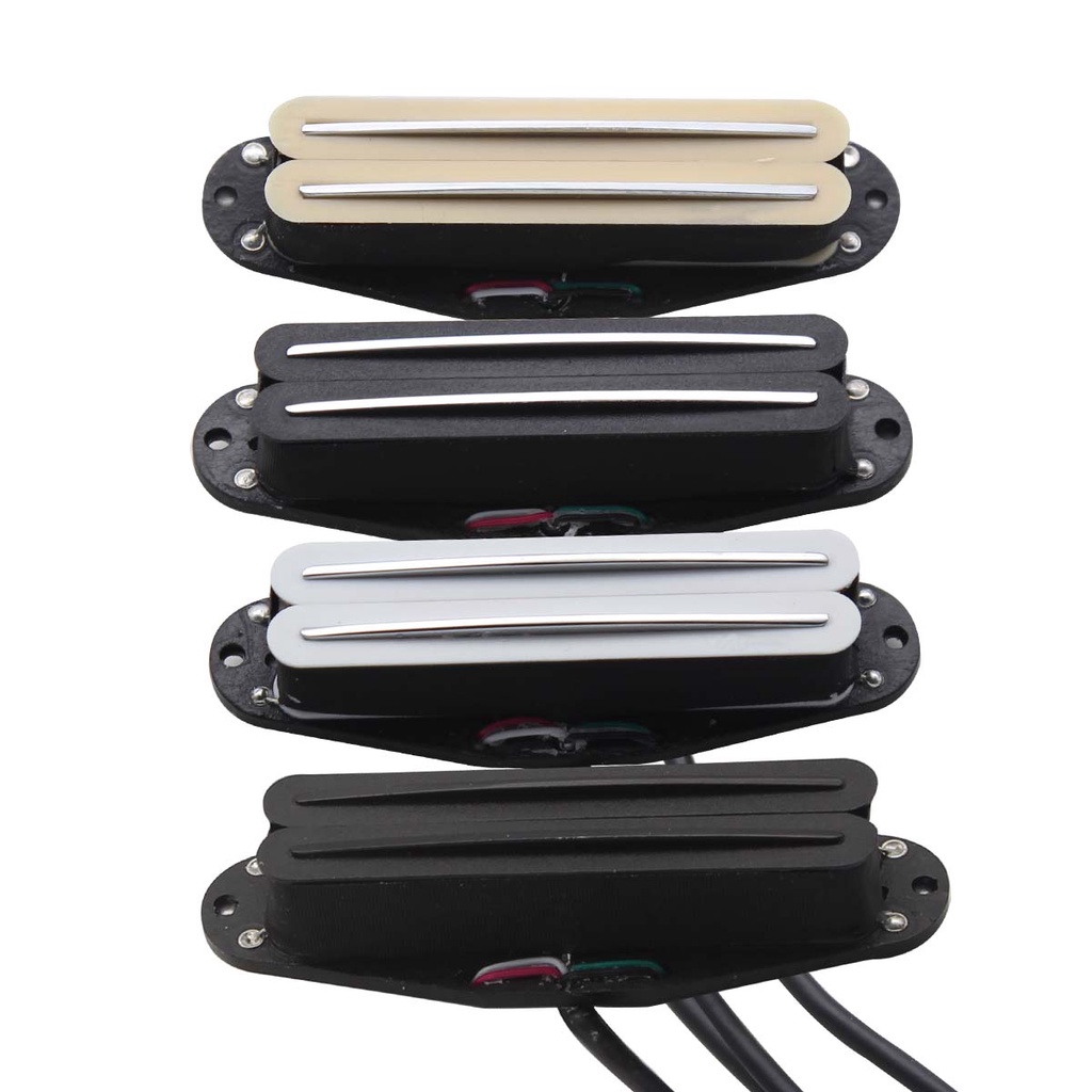 FLEOR Alnico 5 Hot Dual Rails Pickup Dual Humbucker กีตาร์ Pickup Single Coil Sized สําหรับ ST กีตาร์อะไหล่