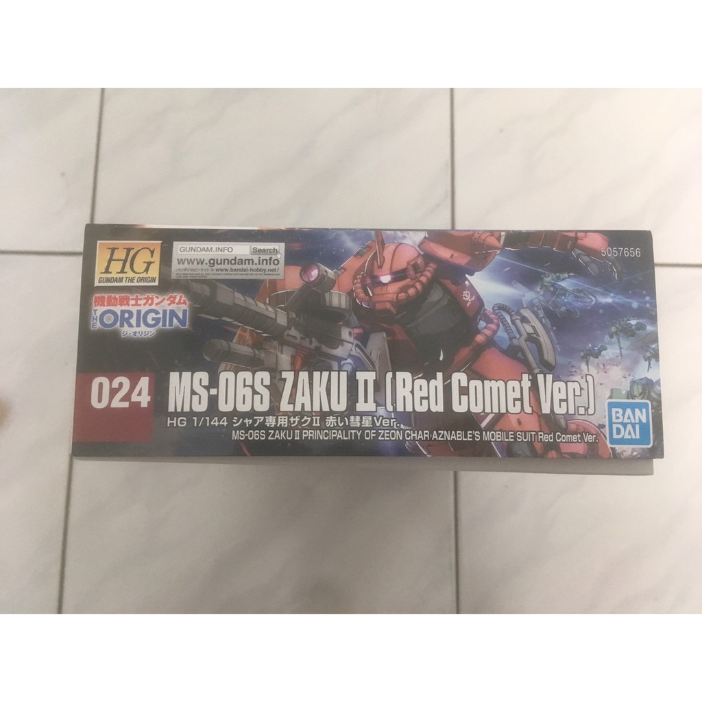 HG Origin 1/144 Zaku II Char Red Comet Ver รูปที่ 3