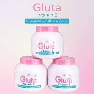 💖#ยกแพ็ค6กระปุก# ครีมกลูต้า วิตามินอี Gluta Vitamin E Moisturizing Collagen Cream 200g.💖