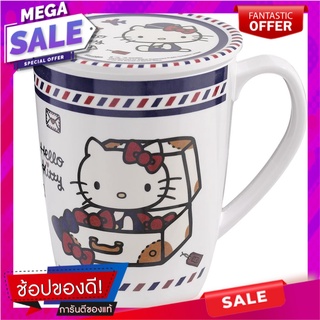 ถ้วยหู+ฝาเมลามีน 450ml SUPERWARE KITTY TRAVEL แก้วน้ำ MELAMINE MUG+LID 450ml SUPERWARE KITTY TRAVEL