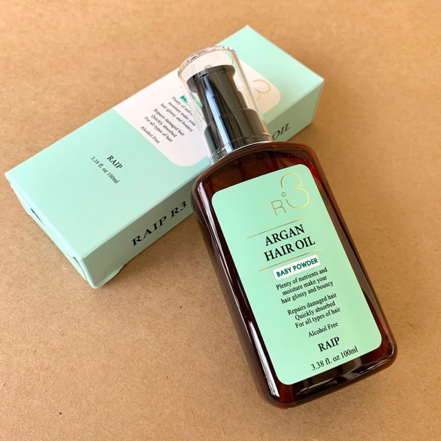 Raip R3 Argan Hair Oil 100ml กลิ่น Baby Powder แป้งเด็ก น่ารัก ราคาต่อชิ้น