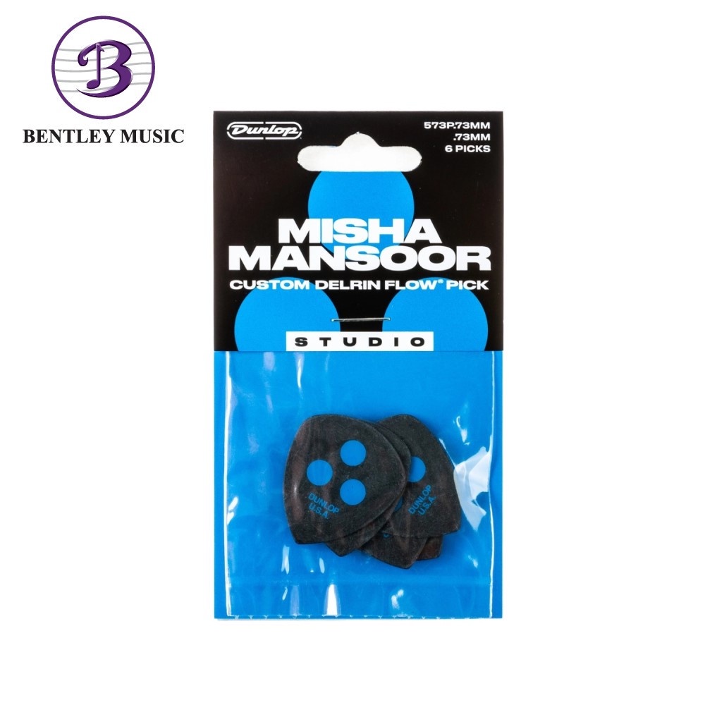 Dunlop 573P 73MM Misha Mansoor Custom Flow Studio Pick, 6-Pack