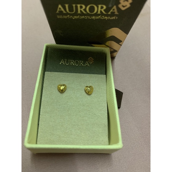 ต่างหูทองหัวใจ Aurora 0.3 กรัม