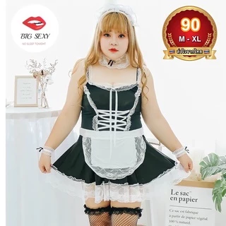 ชุดเมดแม่บ้าน ชุดนอนไม่ได้นอน ตกแต่งลูกไม้สีขาวทั้งตัว มาพร้อมอุปกรณ์เข้าเซตครบ S-026 ขายส่ง