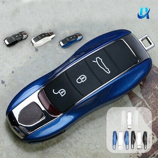 Industrial Shop Car Remote Key Fob Case Trim Protective Cover Fit for Porsche 911/Panamera/Macan/Boxster