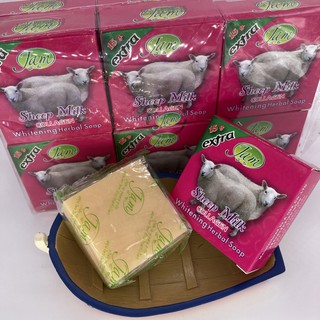 สบู่ Sheep Milk หน้าใส สบู่ในตำนาน ขนาด 60กรัม 1 แพคมี 12 ก้อน