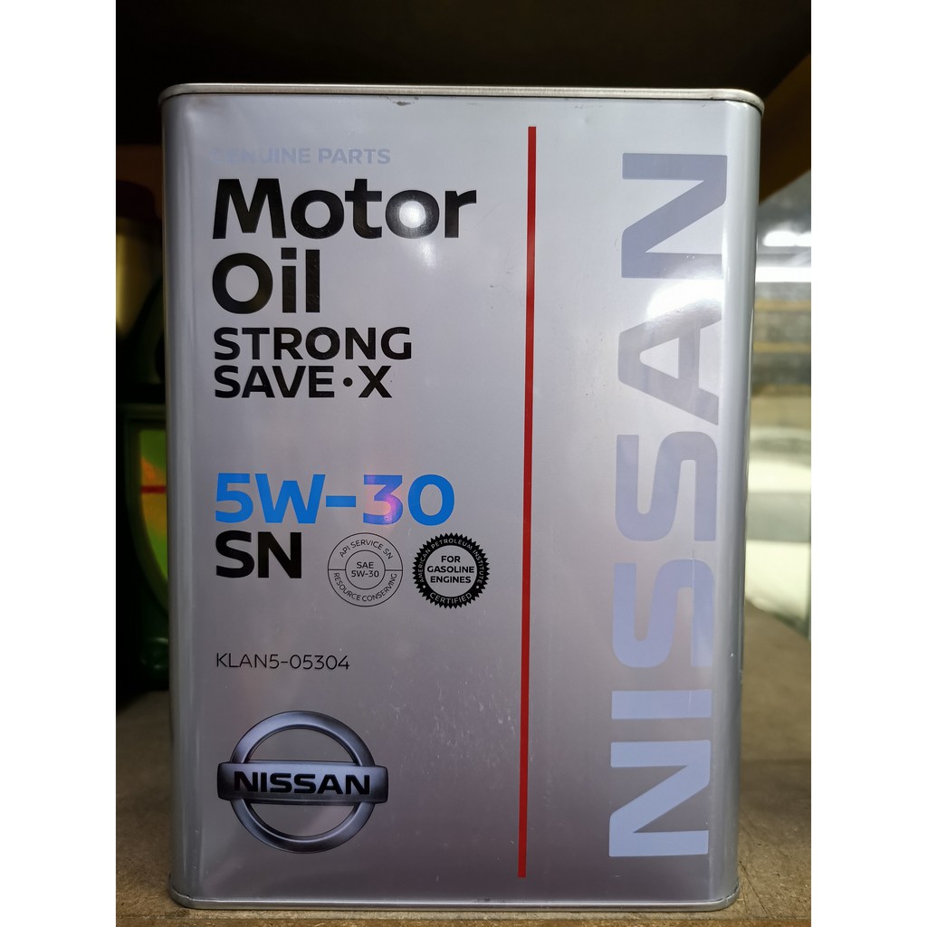 น้ํามันเครื่องนิสสัน 5W-30 SN Strong Save X 5W30 KLAN-05304