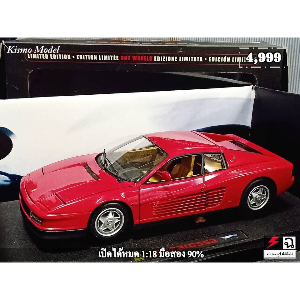 โมเดลรถFerriTestarossa 1/18 โมเดลรถTestarossa  1:18 โมเดลรถ Ferrari F512 testarossa 1:18 Hotwheels E