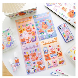 🚚พร้อมส่ง 🧸Milkjoy bear sticker สติกเกอร์ สติกเกอร์น่ารัก PVC sticker ติดไอแพด ติดnotebook ติดผนึก ติดโทรศัพท์