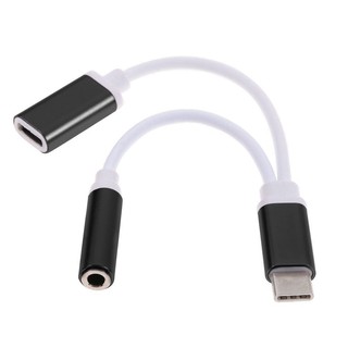 USB Type-C To 3.5mm Jack AUX Headphone Audio Splitter Converter Adapter Cable