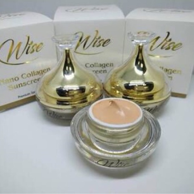 กันแดดหน้าเนียน กันแดดไวท์นาโน wise nano collage/1กล่อง