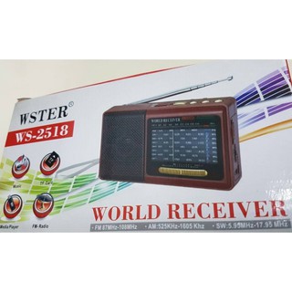 วิทยุ AM/FM พกพา WORLD RECEIVER WSTER WS-2518/2291