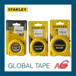 ตลับเมตร STANLEY 3m. 5m. 8m. รุ่น 30-486N , 30-496N , 30-456N GLOBAL TAPE ราคาต่อ 1 ชิ้น