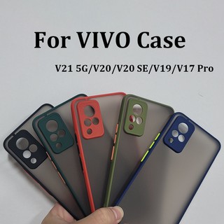 ตรงรุ่นขอบสีผิวด้าน เคสกันกระแทก ขอบนิ่ม Vivo V21 5G V20 Se V19 V17 V15 Pro 5G 4G 2022