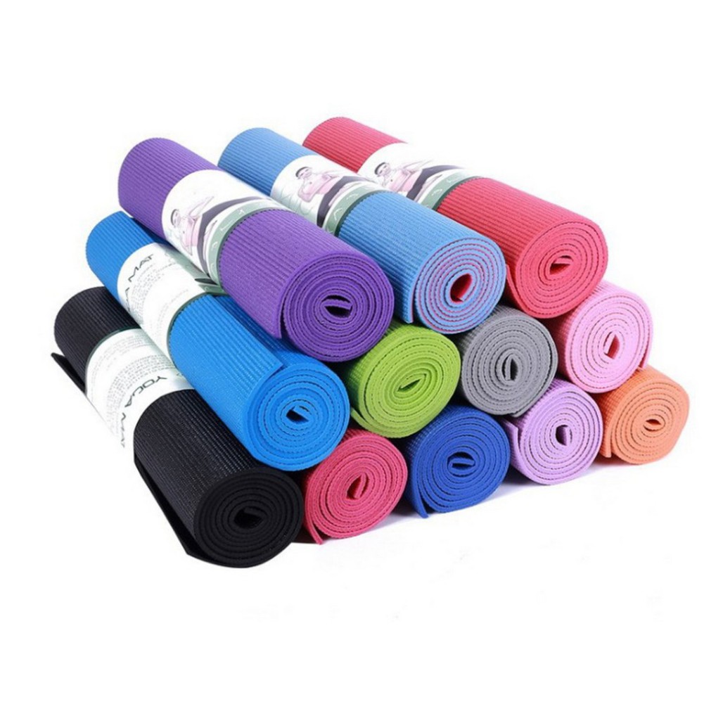 Premium Grade 6mm Non Slip PVC Yoga Mat Fitness Pilates Gymnastics Pad –