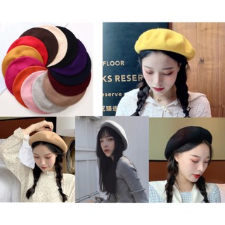 (PG) หมวกเบเร่ต์ Beret หมวกกันหนาว
