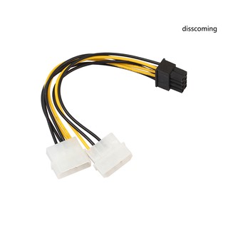 Nb_ สายเคเบิลเชื่อมต่อการ์ดจอ 8 Pin(6+2) PCIE เป็น Dual Molex 18 ซม.