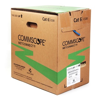 สาย LAN AMP BY COMMSCOPE CAT6 CS30 ( 1427071-6 | CS30CM BLU C6 4/24 U/UTP RIB )  305 เมตร ของแท้