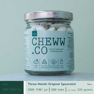 [G] Three-Month Original Spearmint Toothpaste Tabs