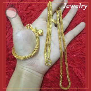 เซ็ทคู่ ข้อมือ+สร้อยคอ เครื่องประดับเศษทอง